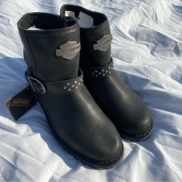 HARLEY-DAVIDSON® WOMEN'S BRANTLEY 5-INCH LEATHER MOTORCYCLE BOOTS - Picture 2 of 11